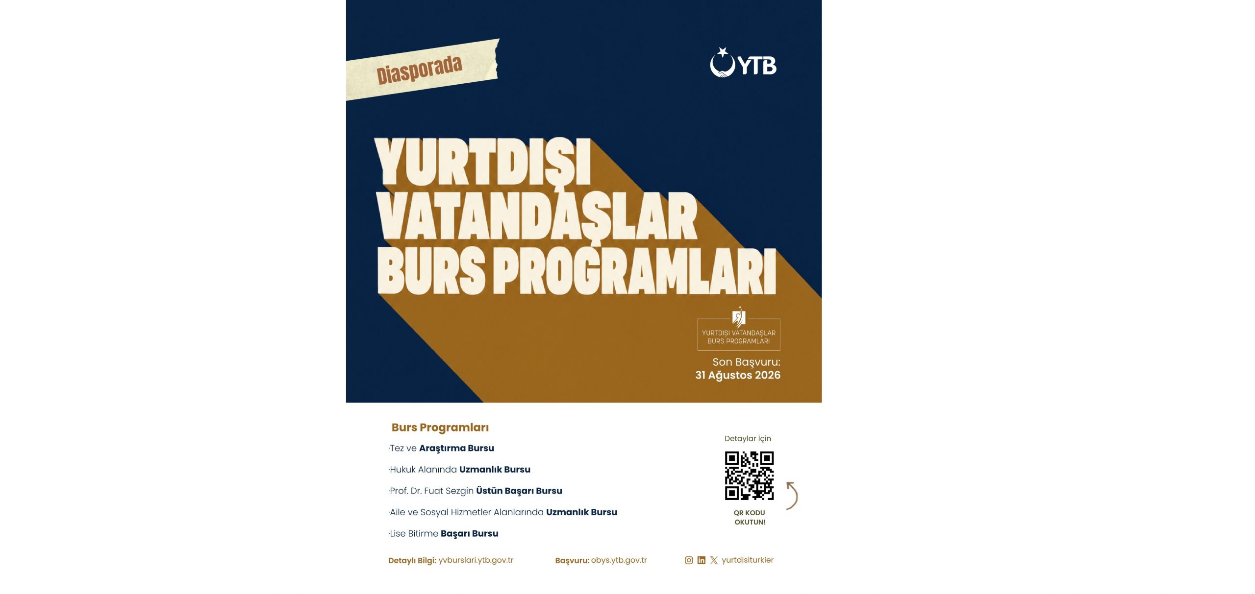 YTB’den yurt dışındaki Türklere burs desteği